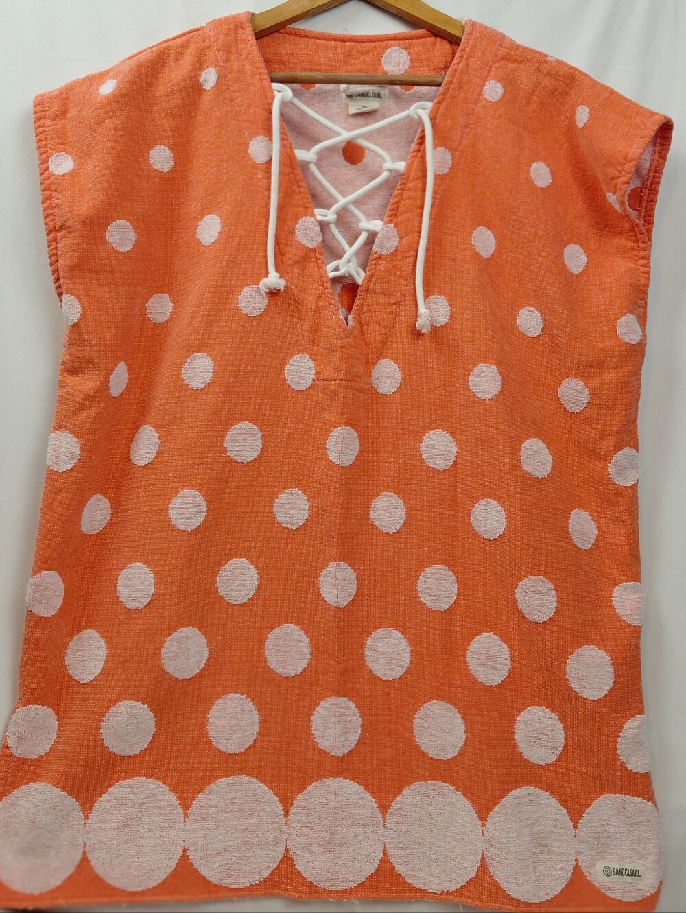 Sandcloud Wearable Beach Towel Cover Up One Size Orange Polka Dot